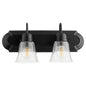 Quorum - 5094-2-269 - Two Light Vanity - 5094 Vanities - Textured Black w/ Clear/Seeded