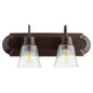 Quorum - 5094-2-286 - Two Light Vanity - 5094 Vanities - Oiled Bronze w/ Clear/Seeded