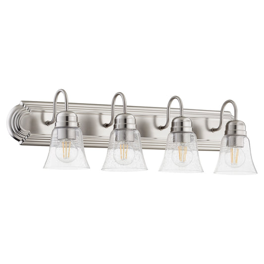 Quorum - 5094-4-265 - Four Light Vanity - 5094 Vanities - Satin Nickel w/ Clear/Seeded