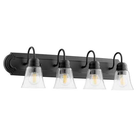 Quorum - 5094-4-269 - Four Light Vanity - 5094 Vanities - Textured Black w/ Clear/Seeded
