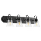 Quorum - 5094-4-269 - Four Light Vanity - 5094 Vanities - Textured Black w/ Clear/Seeded