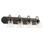 Quorum - 5094-4-286 - Four Light Vanity - 5094 Vanities - Oiled Bronze w/ Clear/Seeded