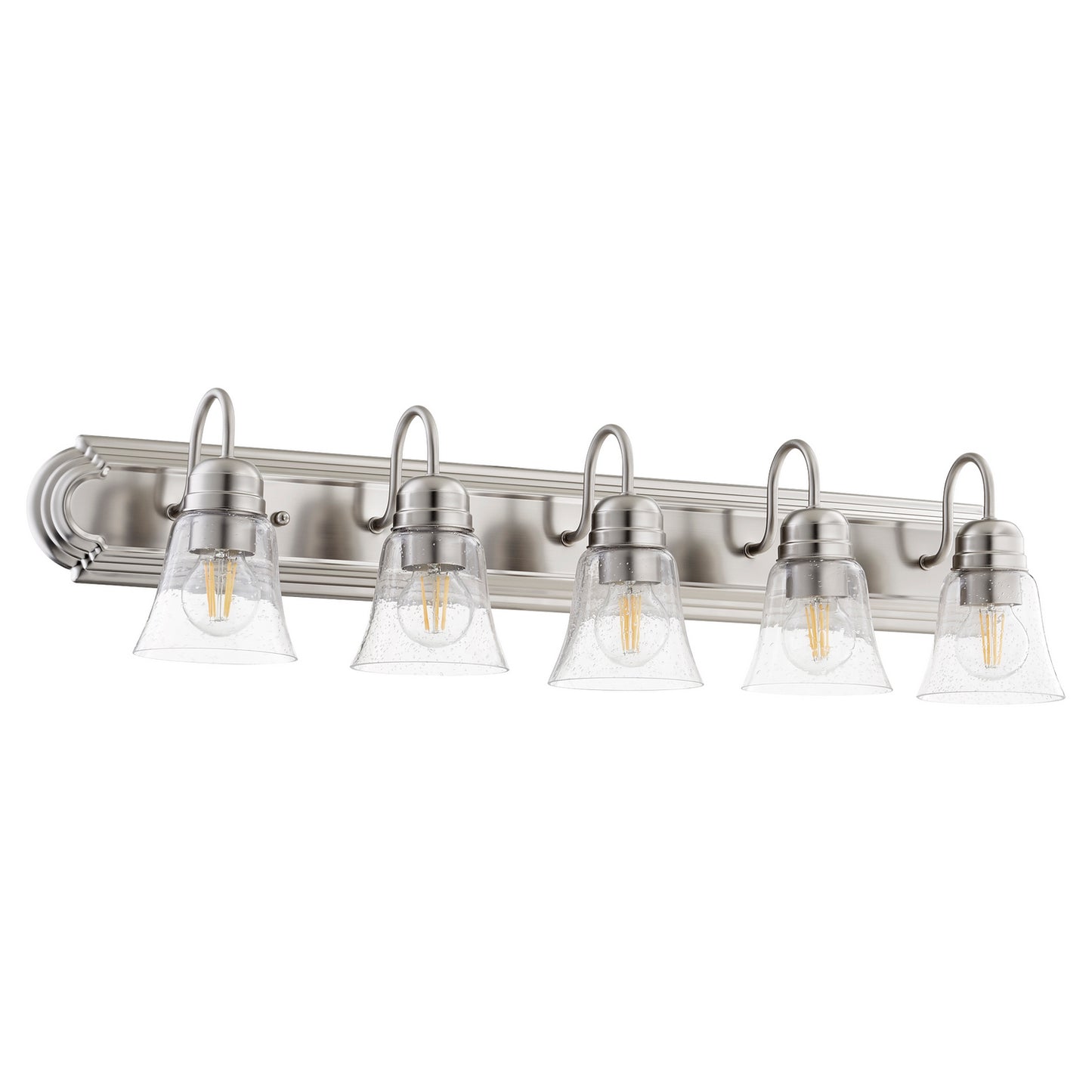 Quorum - 5094-5-265 - Five Light Vanity - 5094 Vanities - Satin Nickel w/ Clear/Seeded