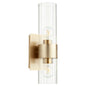 Quorum - 5826-2-80 - Two Light Wall Mount - 5828 Clear Fluted Wall Mounts - Aged Brass