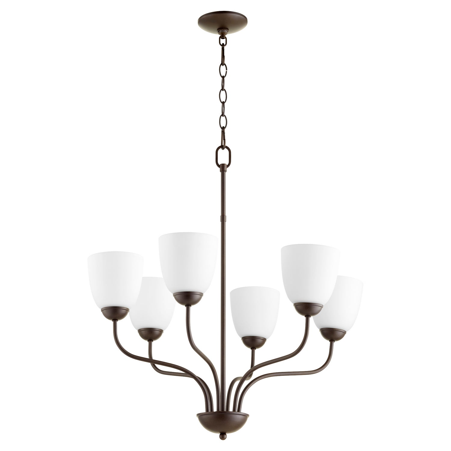 Quorum - 6041-6-86 - Six Light Chandelier - 6041 Chandeliers - Oiled Bronze