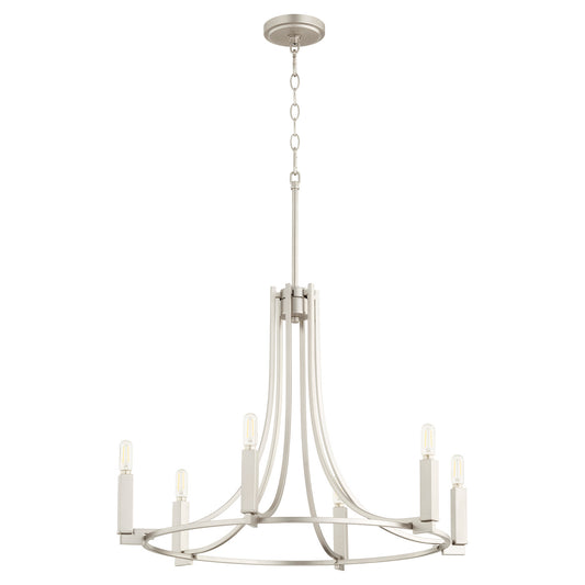 Quorum - 696-6-65 - Six Light Chandelier - Olympus - Satin Nickel