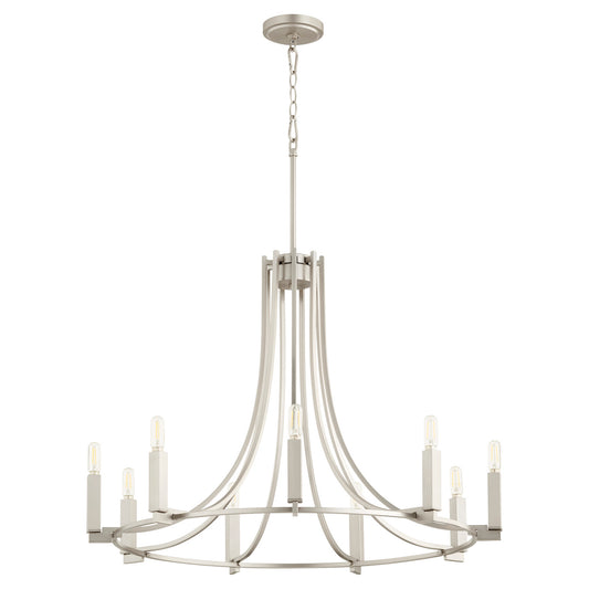 Quorum - 696-9-65 - Nine Light Chandelier - Olympus - Satin Nickel