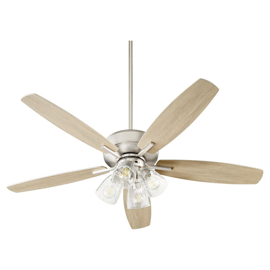 Quorum - 7052-465 - 52"Ceiling Fan - Breeze - Satin Nickel