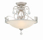 Crystorama - 5010-OS-CL-S - Three Light Semi Flush Mount - Ashton - Olde Silver