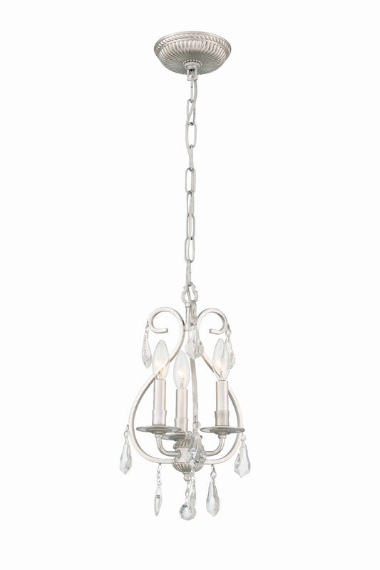 Crystorama - 5013-OS-CL-S - Three Light Mini Chandelier - Ashton - Olde Silver