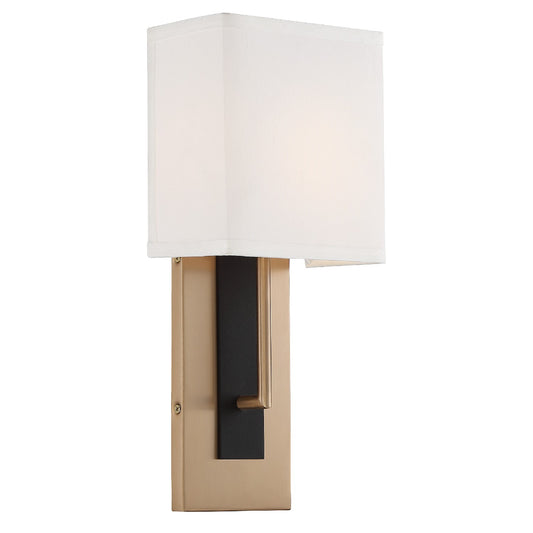 Crystorama - BRE-A3631-VG-BF - One Light Wall Sconce - Brent - Vibrant Gold / Black Forged