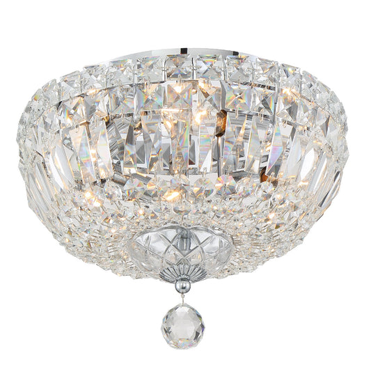 Crystorama - ROS-A1004-CH-CL-MWP - Four Light Flush Mount - Roslyn - Polished Chrome