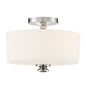 Crystorama - TRA-A3302-PN - Two Light Semi Flush Mount - Travis - Polished Nickel