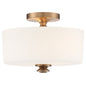 Crystorama - TRA-A3302-VG - Two Light Semi Flush Mount - Travis - Vibrant Gold