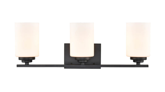 Millennium - 3183-MB - Three Light Vanity - Durham - Matte Black