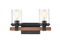 Millennium - 3802-MB/WG - Two Light Vanity - Taos - Matte Black/Wood Grain