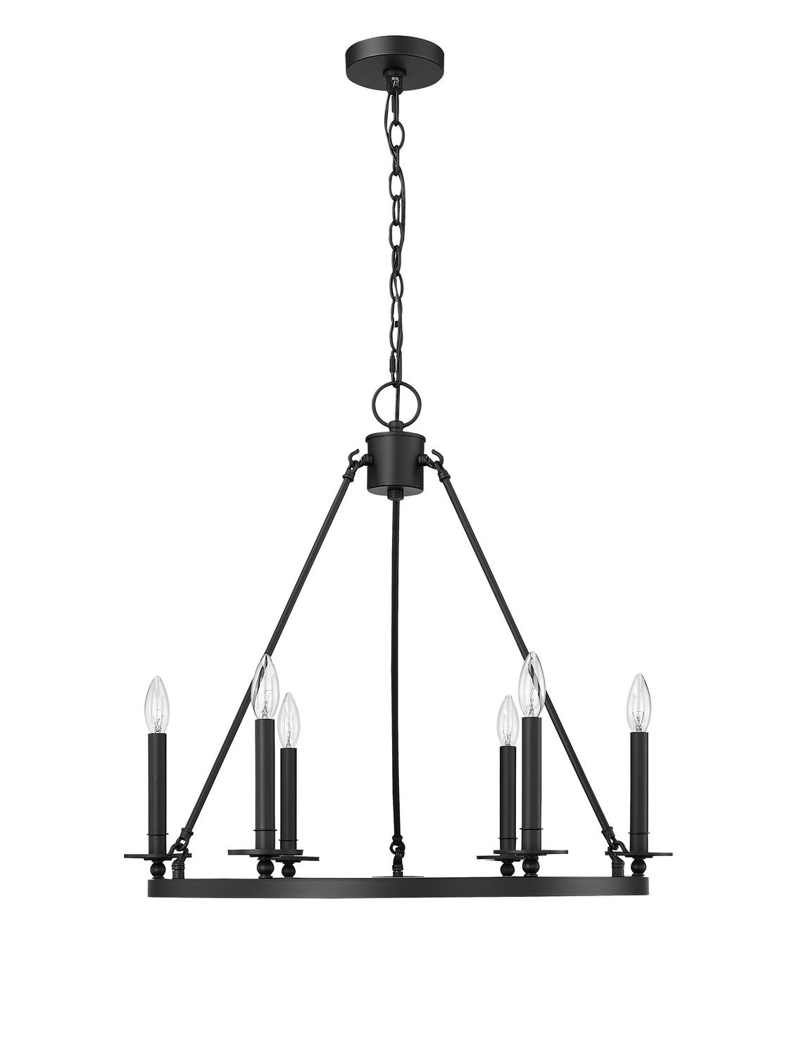 Millennium - 46706-MB - Six Light Chandelier - Florence - Matte Black