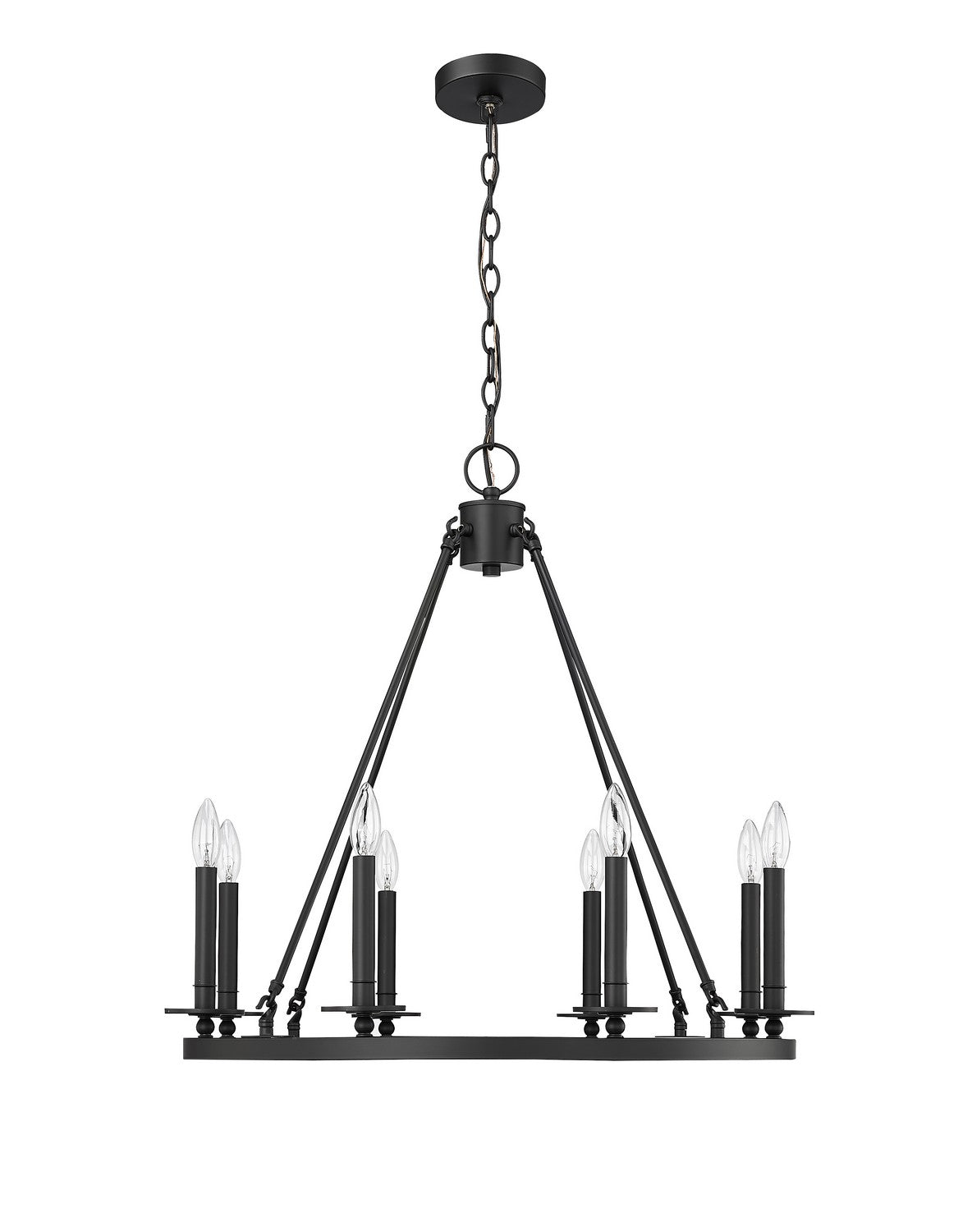 Millennium - 46708-MB - Eight Light Chandelier - Florence - Matte Black