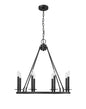 Millennium - 46708-MB - Eight Light Chandelier - Florence - Matte Black