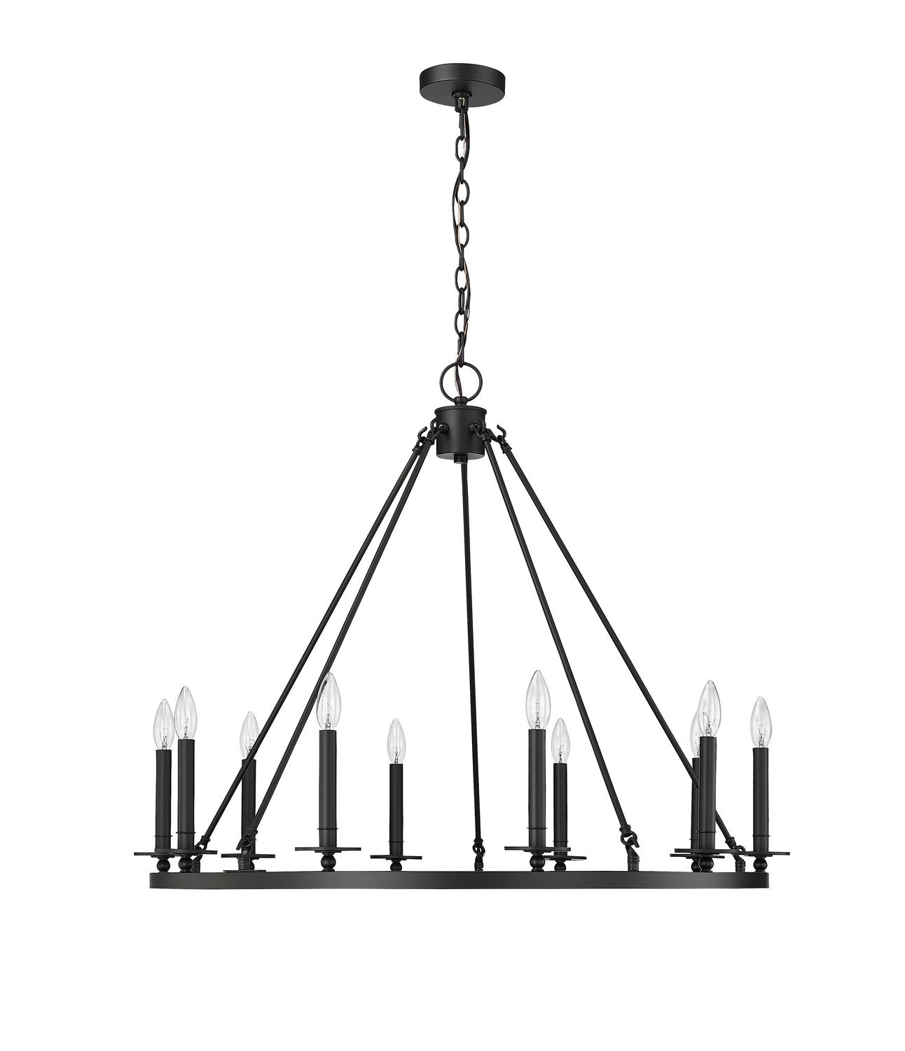 Millennium - 46710-MB - Ten Light Chandelier - Florence - Matte Black