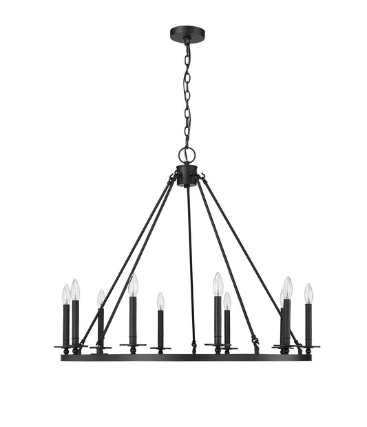 Millennium - 46710-MB - Ten Light Chandelier - Florence - Matte Black