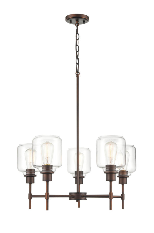 Millennium - 6905-RBZ - Five Light Chandelier - Asheville - Rubbed Bronze