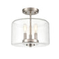 Millennium - 6923-SN - Three Light Semi-Flush Mount - Asheville - Satin NIckel