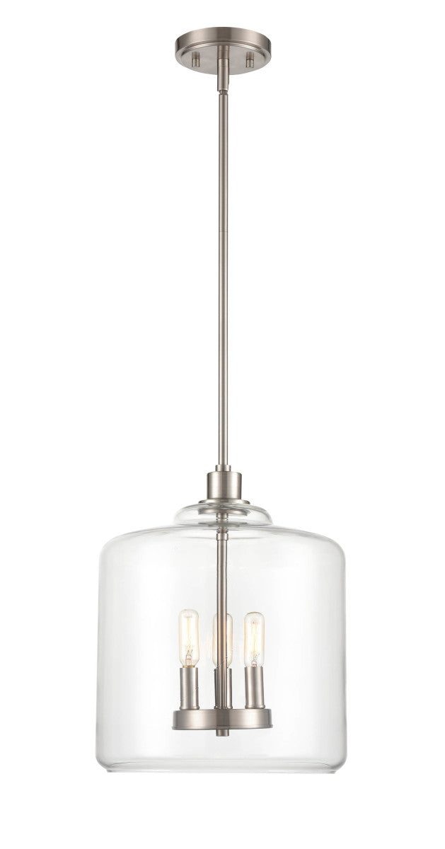 Millennium - 6933-SN - Three Light Pendant - Asheville - Satin Nickel