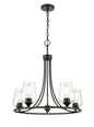 Millennium - 9725-MB - Five Light Chandelier - Ashford - Matte Black