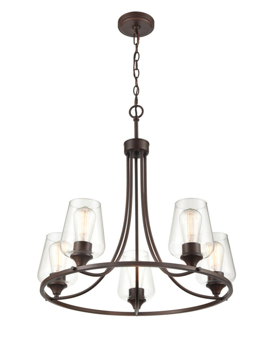 Millennium - 9725-RBZ - Five Light Chandelier - Ashford - Rubbed Bronze