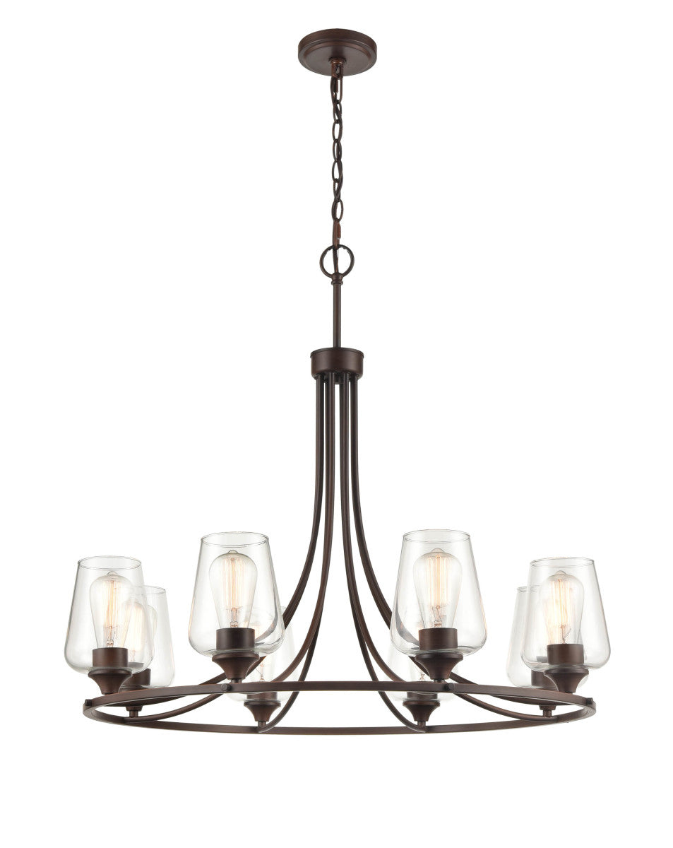 Millennium - 9728-RBZ - Eight Light Chandelier - Ashford - Rubbed Bronze