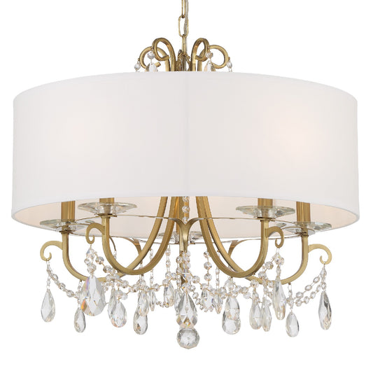 Crystorama - 6625-VG-CL-SAQ - Five Light Chandelier - Othello - Vibrant Gold