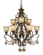 Crystorama - 7509-BU-GT-S - Nine Light Chandelier - Norwalk - Bronze Umber