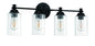 Craftmade - 49804-FB-C - Four Light Vanity - Dardyn - Flat Black