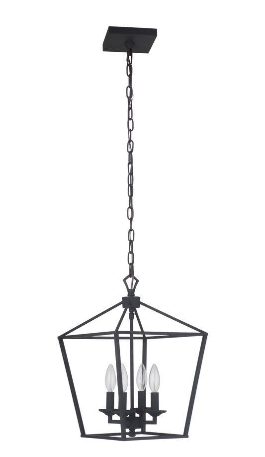Craftmade - 52934-FB - Four Light Foyer Pendant - Flynt - Flat Black