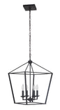 Craftmade - 52935-FB - Four Light Foyer Pendant - Flynt - Flat Black