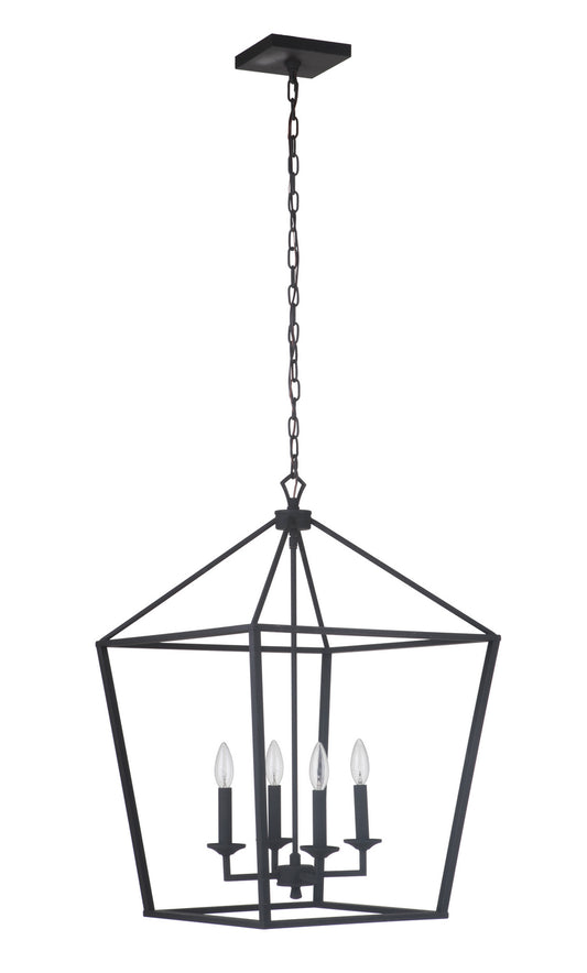 Craftmade - 52936-FB - Four Light Foyer Pendant - Flynt - Flat Black