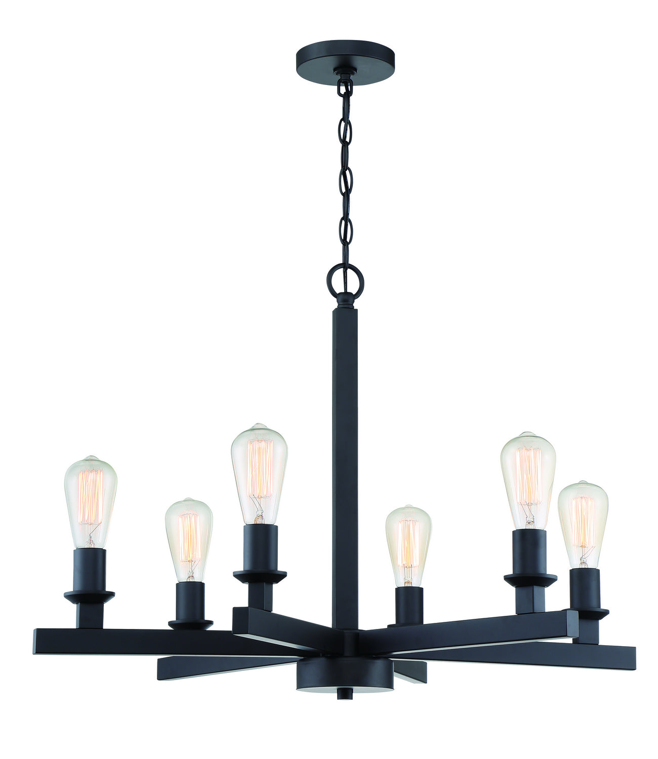 Craftmade - 53126-FB - Six Light Chandelier - Chicago - Flat Black