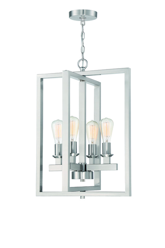 Craftmade - 53134-BNK - Four Light Foyer Pendant - Chicago - Brushed Polished Nickel