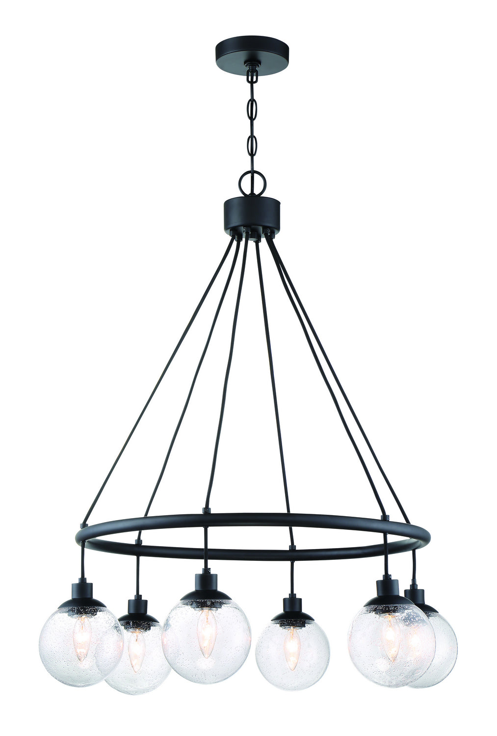 Craftmade - 53326-FB - Six Light Chandelier - Que - Flat Black