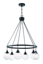 Craftmade - 53326-FB - Six Light Chandelier - Que - Flat Black