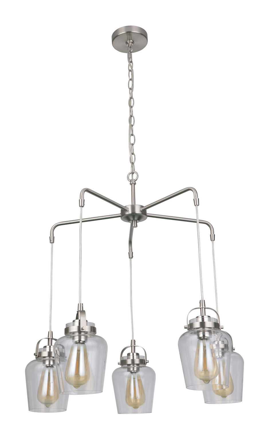 Craftmade - 53525-BNK - Five Light Chandelier - Trystan - Brushed Polished Nickel