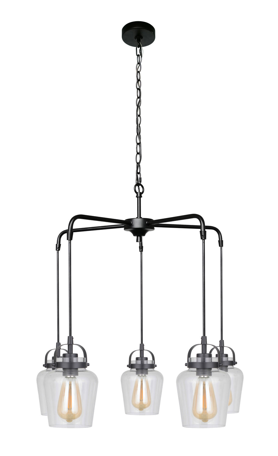 Craftmade - 53525-FB - Five Light Chandelier - Trystan - Flat Black