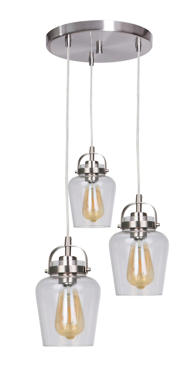 Craftmade - 53592-BNK - Three Light Pendant - Trystan - Brushed Polished Nickel