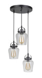 Craftmade - 53592-FB - Three Light Pendant - Trystan - Flat Black