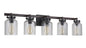 Craftmade - 53605-FBDT - Five Light Vanity - Foxwood - Flat Black / Dark Teak