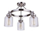 Craftmade - 53653-BNK - Three Light Convertible Semi Flush - Foxwood - Brushed Polished Nickel