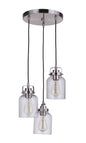 Craftmade - 53692-BNK - Three Light Pendant - Foxwood - Brushed Polished Nickel