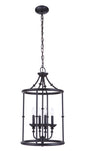 Craftmade - 53734-FB - Four Light Foyer Pendant - Marlowe - Flat Black