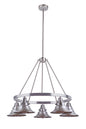 Craftmade - 54025-SA - Five Light Outdoor Chandelier - Union - Satin Aluminum